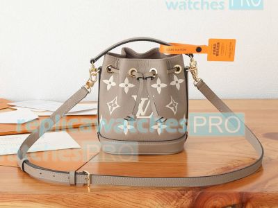 Replica L---V Monogram Nano Noé Tourterelle Gray Handbag M46291 